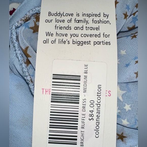 Buddy Love Blue Puff Sleeve Star Print Mini Dress Womens M Blogger Favorite - Picture 7 of 7